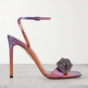 New AQUAZZURA 105mm Crystal Orchid Sandals - Purple $1,850